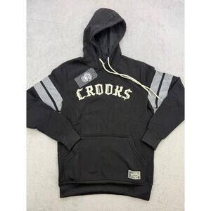 Crooks &‎ Castles Hoodie Mens Medium Black Sweatshirt Athletic Streetwear Logo